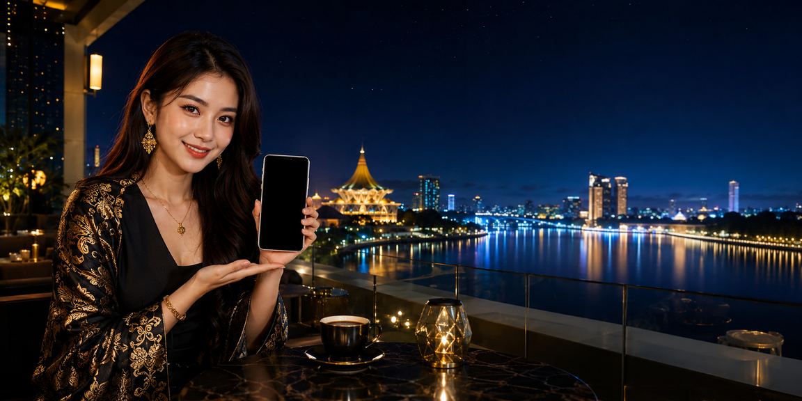 Pengguna mengakses platform bertaruh selamat di Kuching menggunakan mudah alih